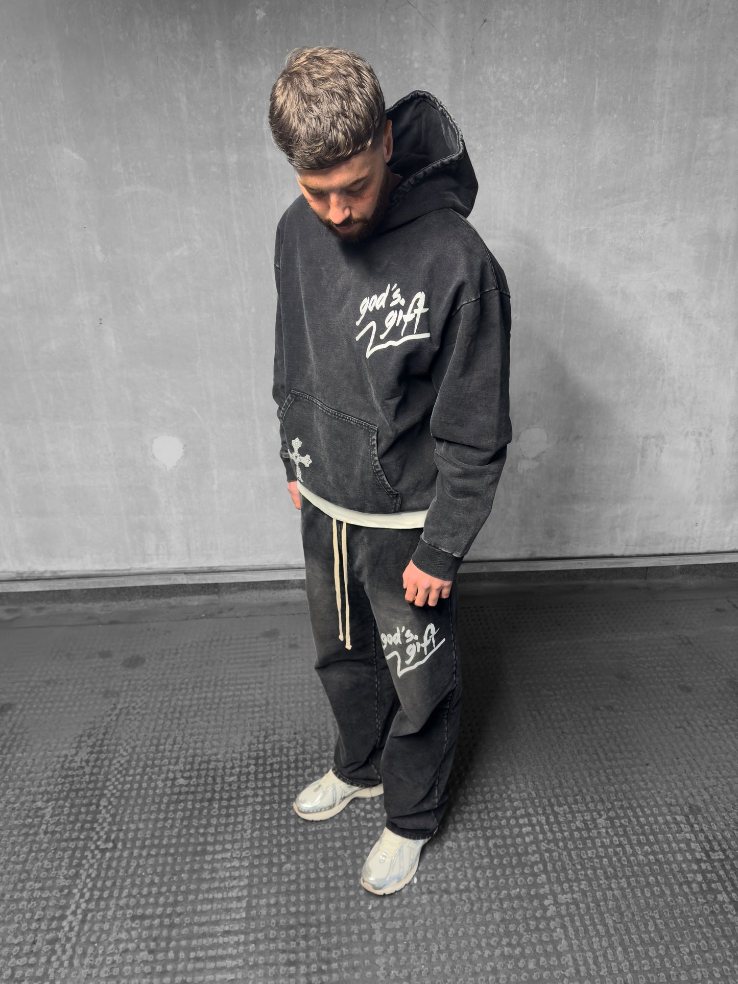 GOD'S GIFT SWEATPANT - VINTAGE WASHED BLACK