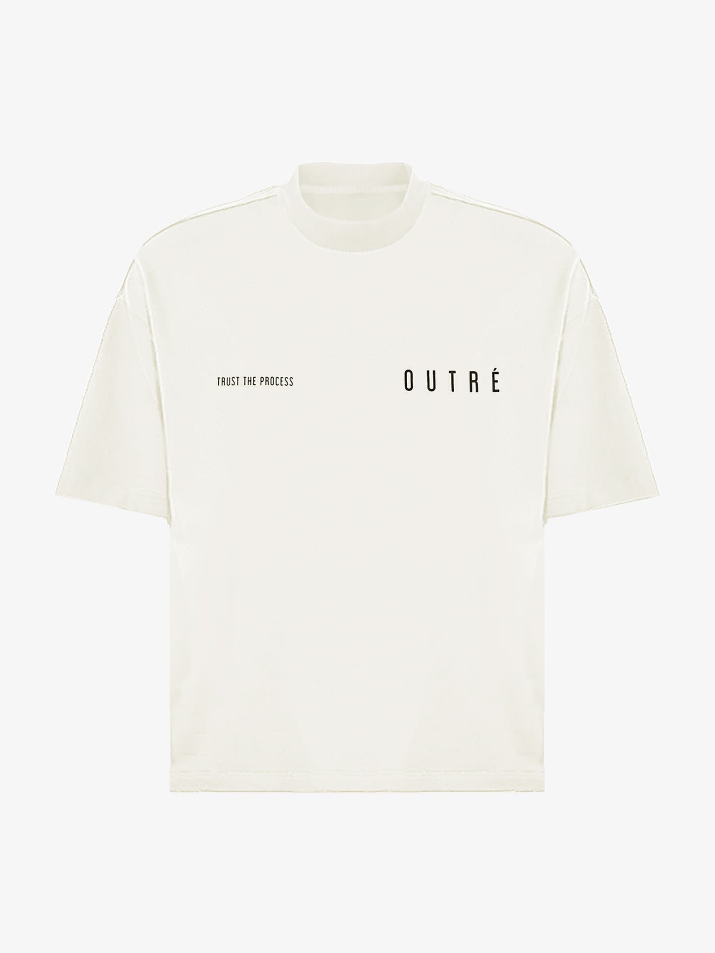 STATEMENT MOCK NECK TEE - OFF WHITE