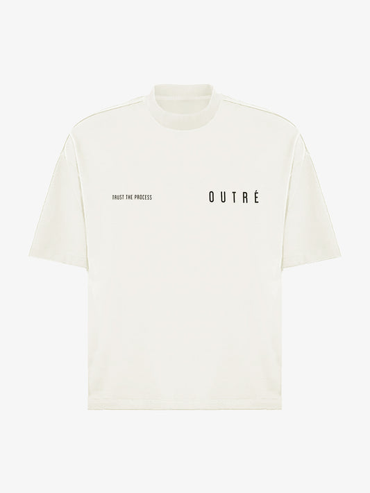 STATEMENT MOCK NECK TEE - OFF WHITE